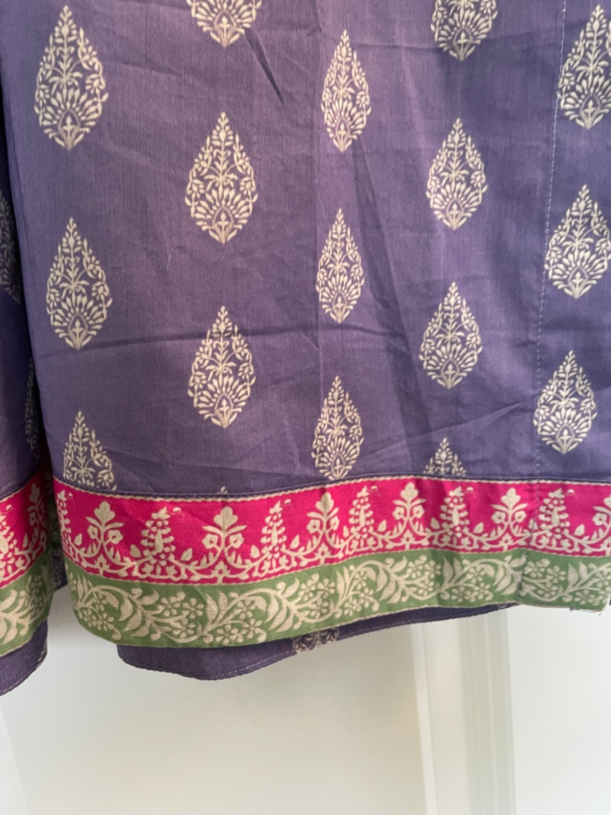 Purple Printed Lawn/cotton Kurti size M New.