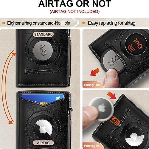 Airtag Wallet Men Gift,Mens Slim Front Pocket Wallet Money Clip Standard Wallet