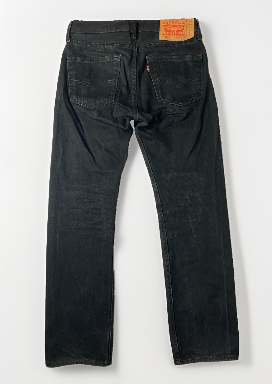 Levis 501 Jeans Mens Size 28×30 Black Original Fit Straight