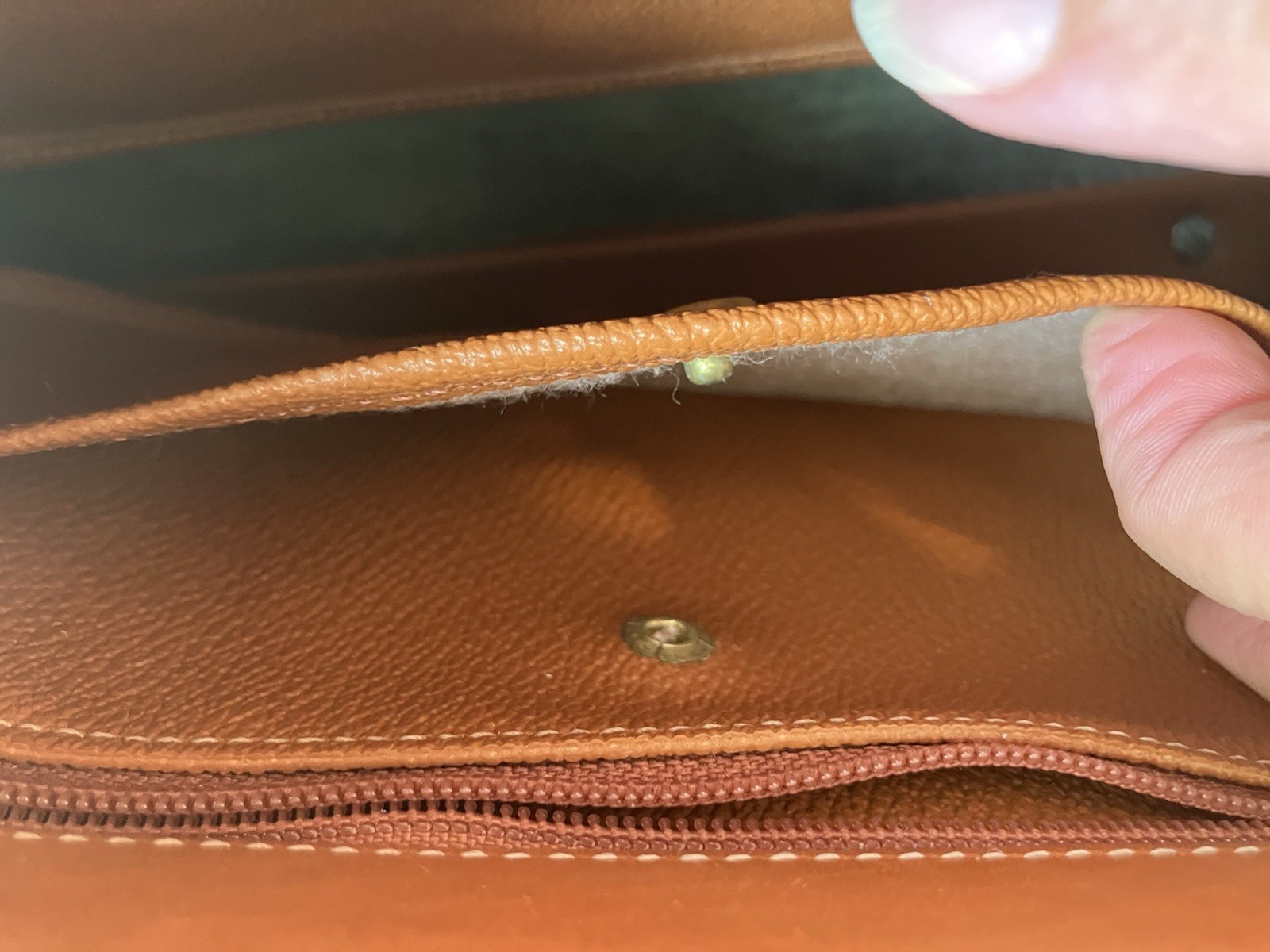 Dooney & Bourke All-Weather Leather Green/Brown Small Crossbody Zip Bag