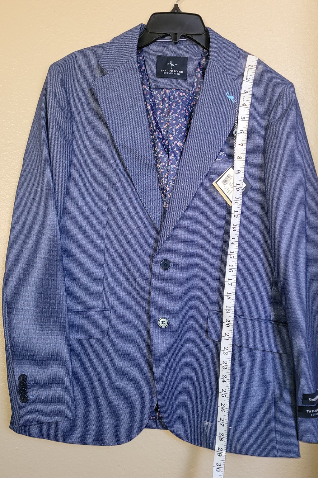 Tailorbyrd Sport Coat, Tailorbyrd True Blue Tonal Dobby Sport Coat, M24909J, 40R