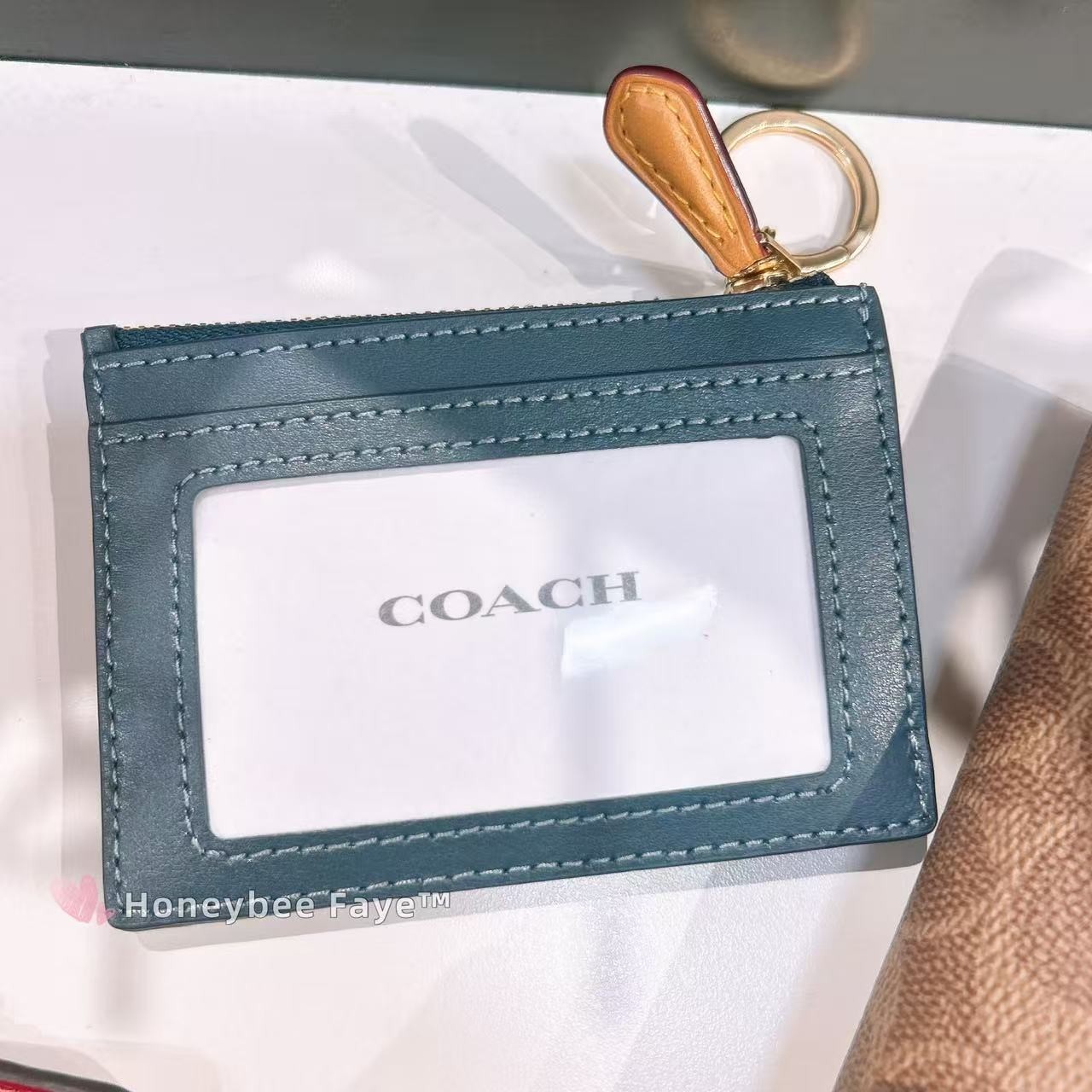 NWT Coach Mini Skinny Id Case In Signature Denim CDN29/CDF94