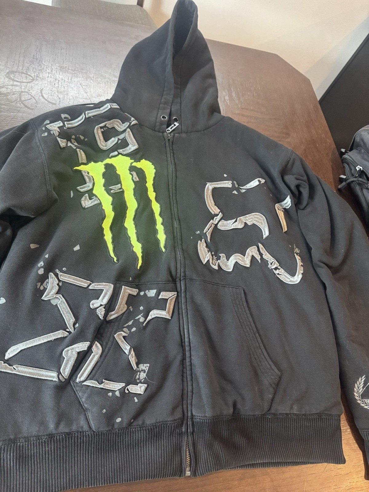 Fox Racing Monster Energy Ricky Carmichael #4 Sherpa Hoodie Size XL
