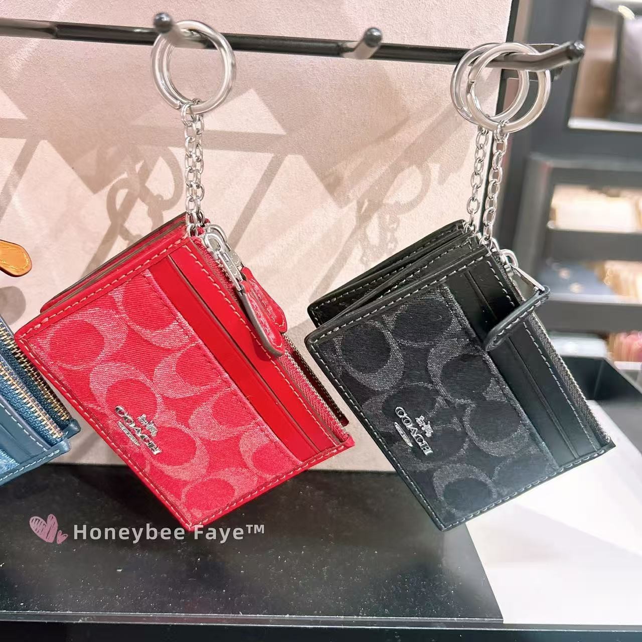 NWT Coach Mini Skinny Id Case In Signature Denim CDN29/CDF94