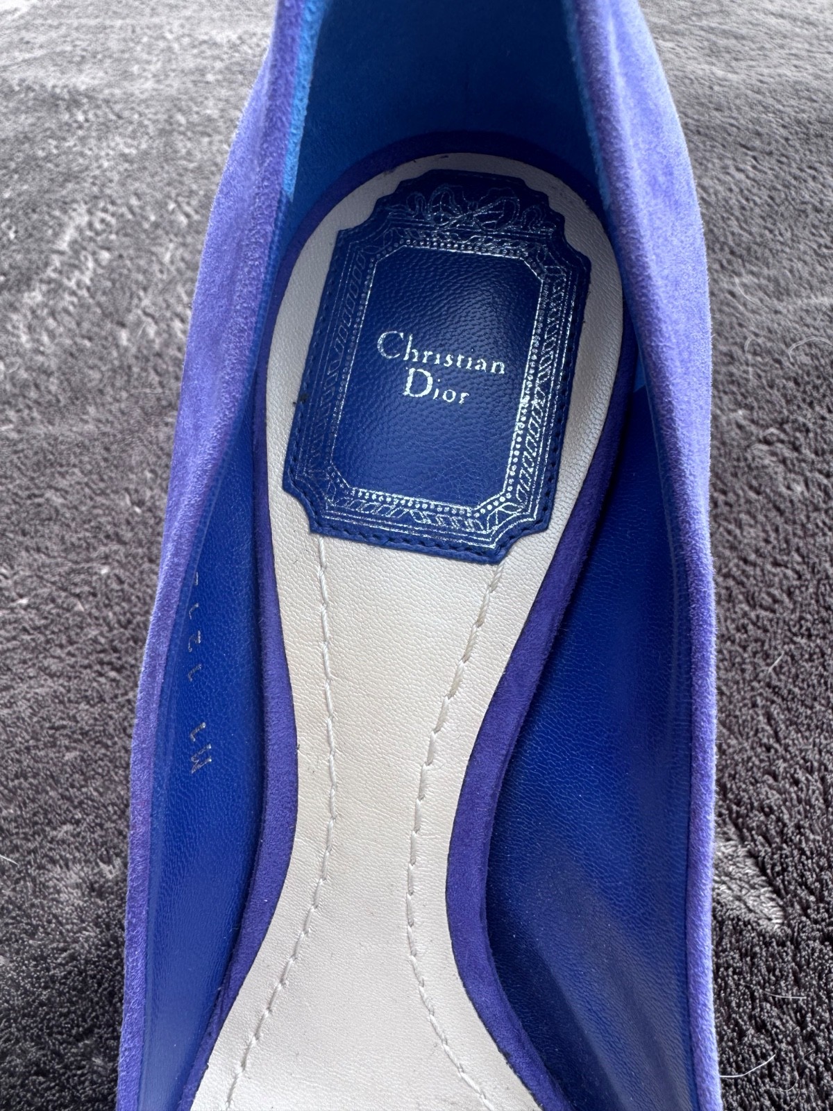 Christian Dior women shoes size 37 Blue Suede