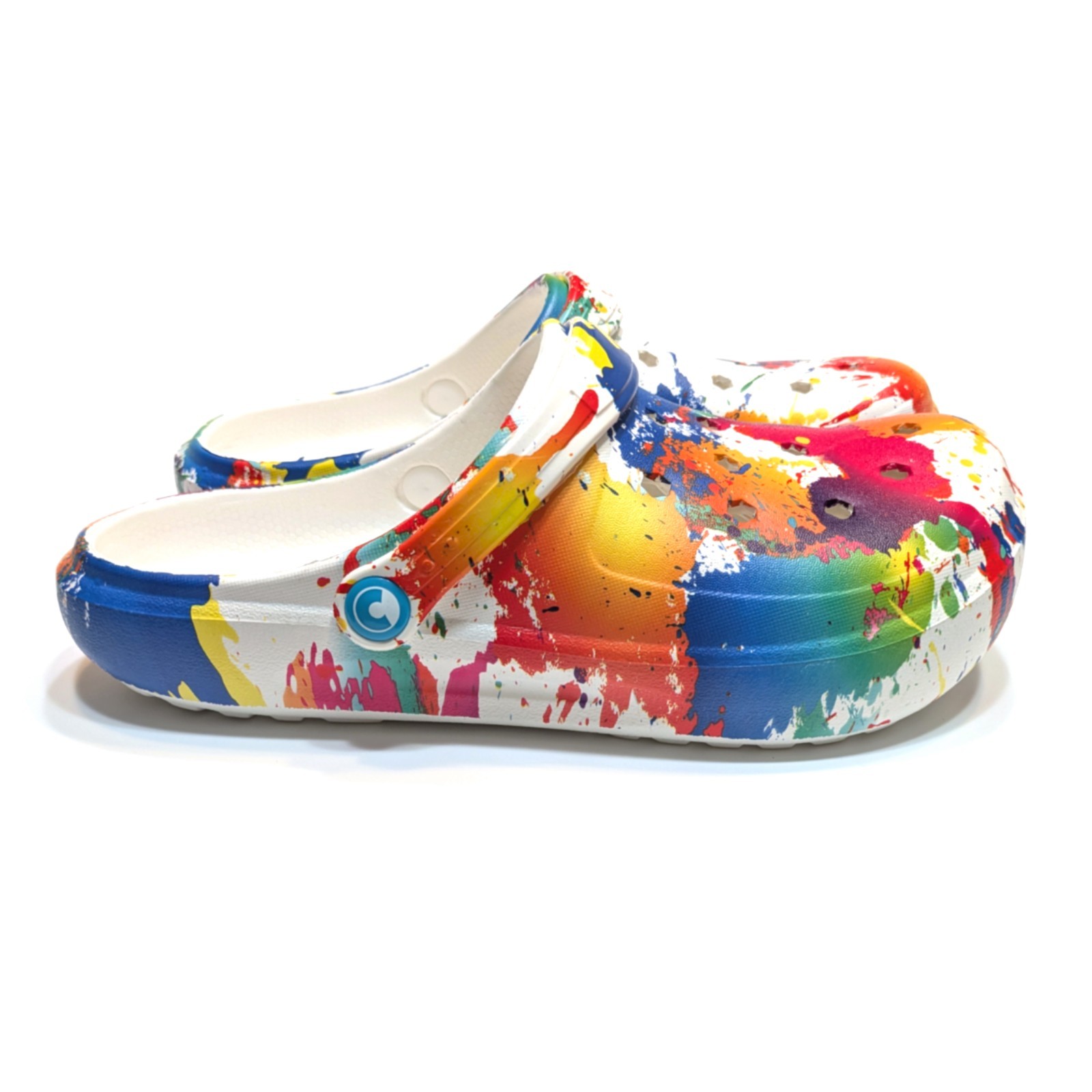 ADULT COLOR BOMB CLOGS – Craytown Brand, New In Box, Paint Splat (W8-12, M6-10)