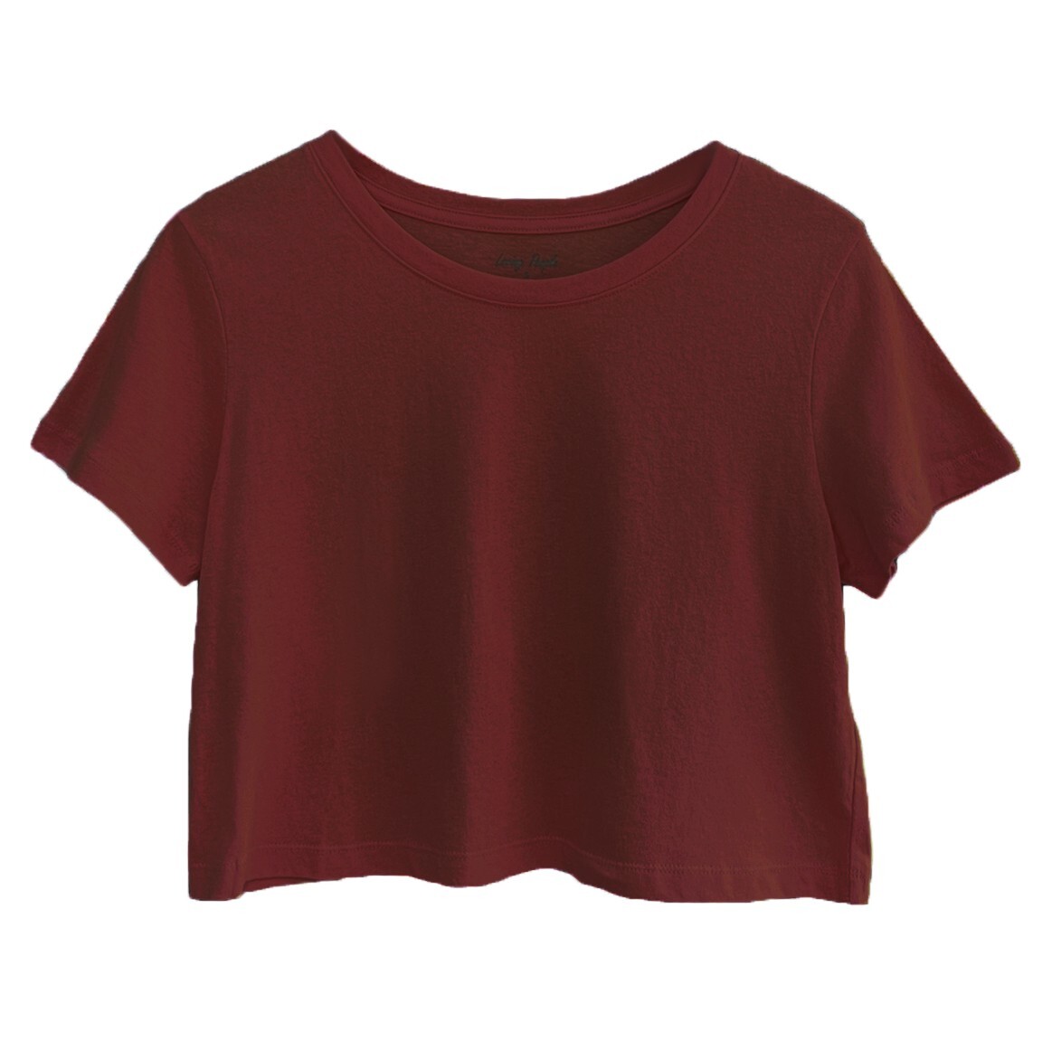 Women’s Loose Fit Crop Tops Round Neck Short Sleeve Casual 100% Cotton T-Shirts