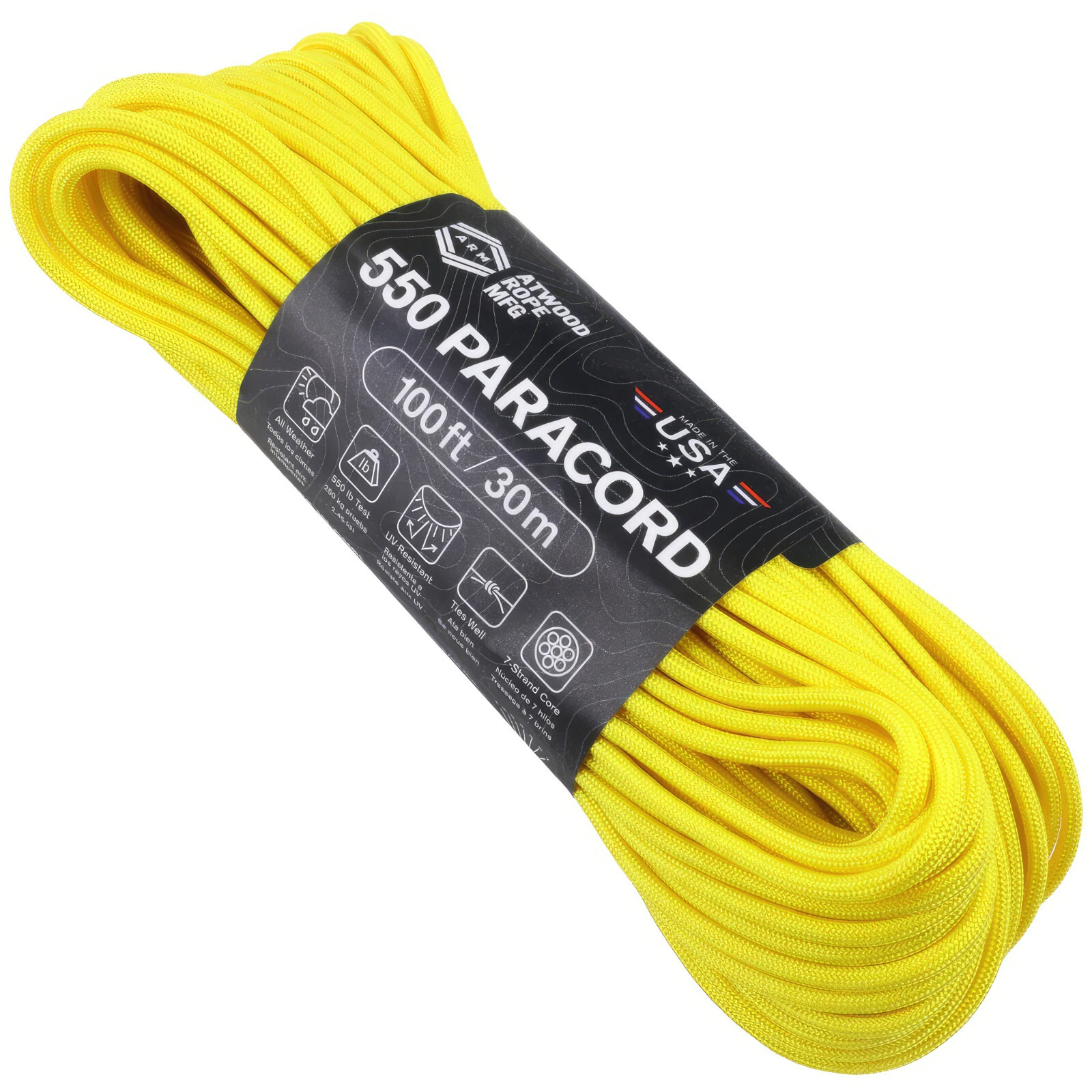 Pair of Shoelaces 550 Paracord 4mm Type III 7Strand ATWOOD USA 40+ colours