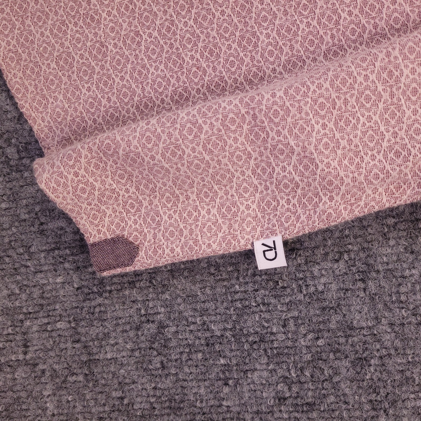 7D 7Diamonds Zen Jacquard Stretch Woven Shirt Mens Medium Pink Short Sleeve