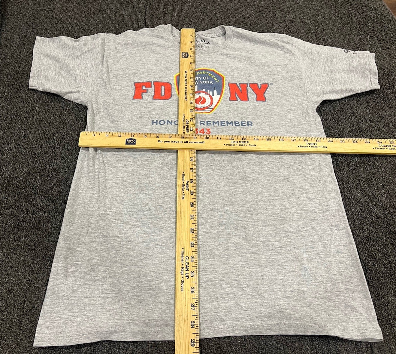 Y2K 9/11 Memorial FDNT T-Shirt Gray Size Large Gray Shirt
