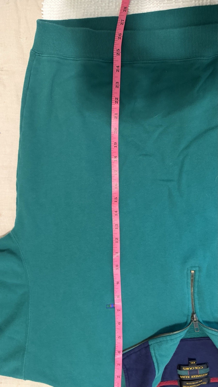 Alexander Julian Colours | Mens Sz XXL |1/4 Zip Long Sleeve Green Sweater
