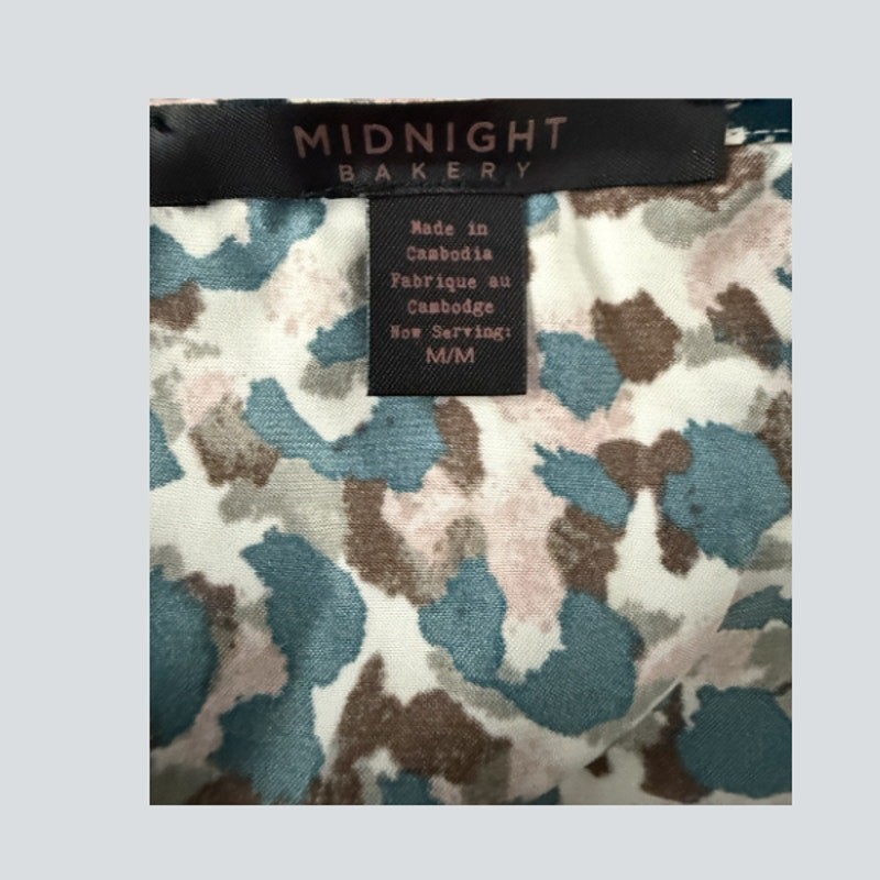 Midnight Bakery Leopard Print Cami Spaghetti Strap V-Neck Top Size Medium