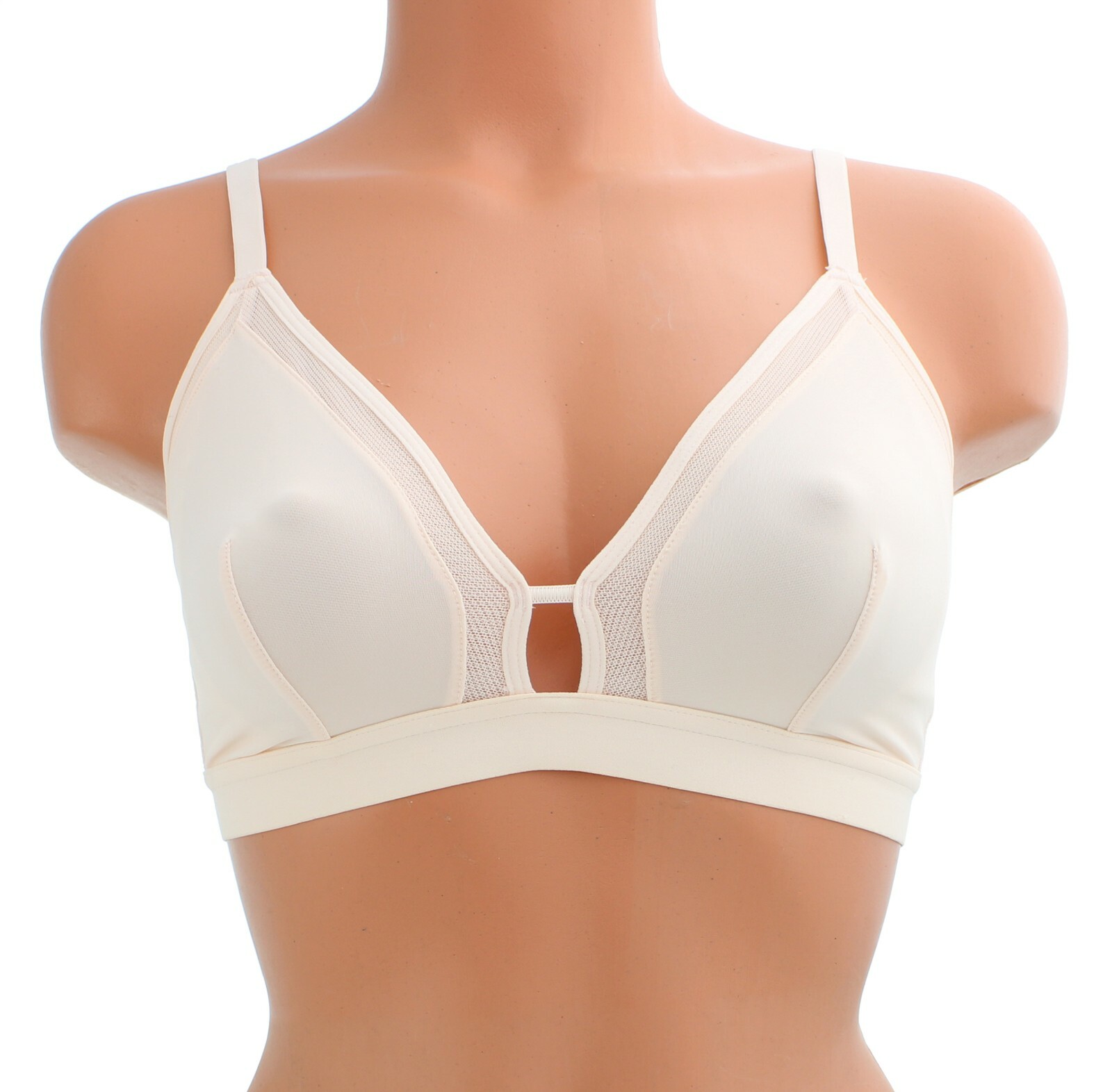 Lively Wireless Bralette 42268, Mesh Detailing + Lining, Stretch, Plunge Front
