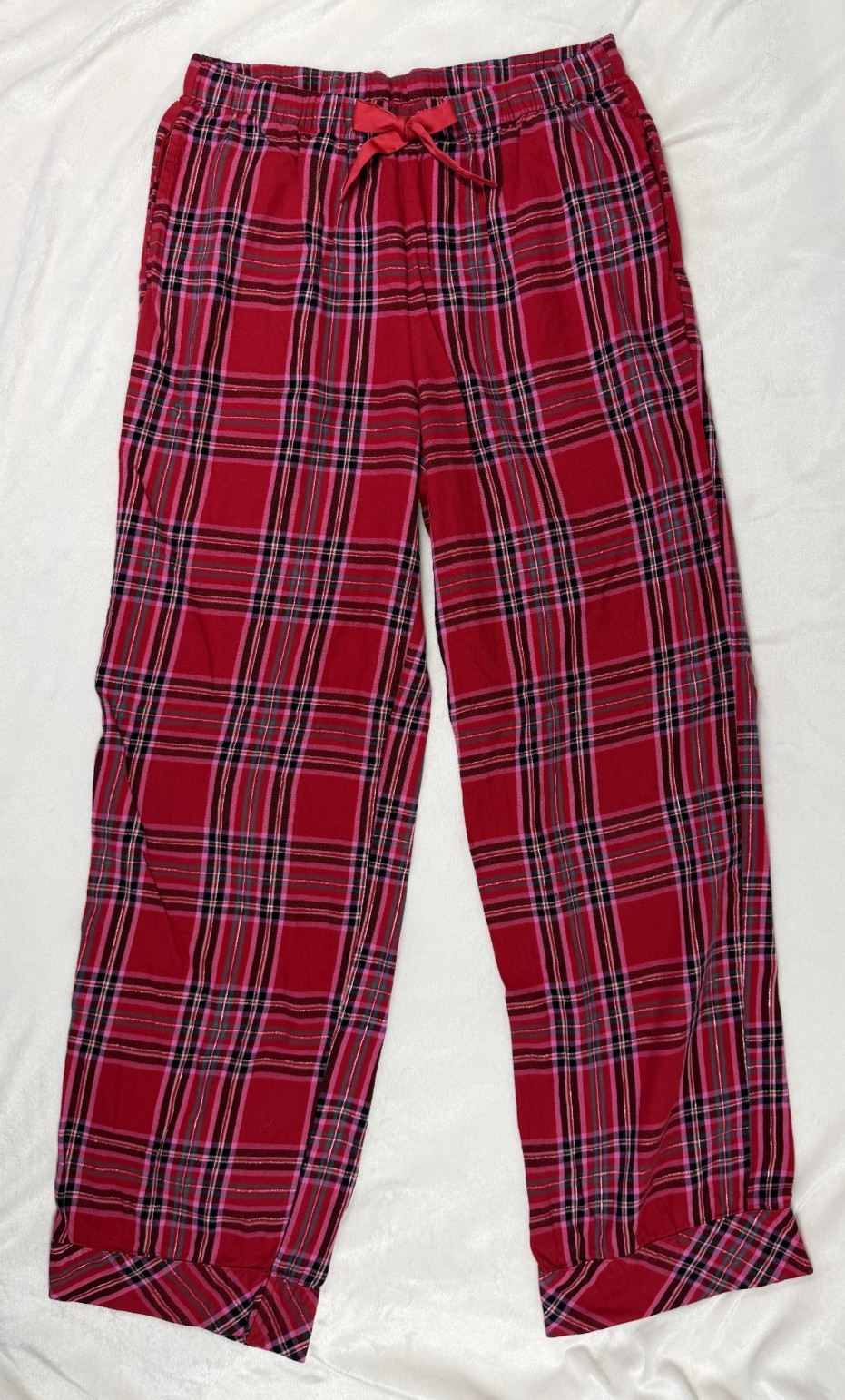 Victoria’s Secret: red and pink flannel pajama pants women’s size S