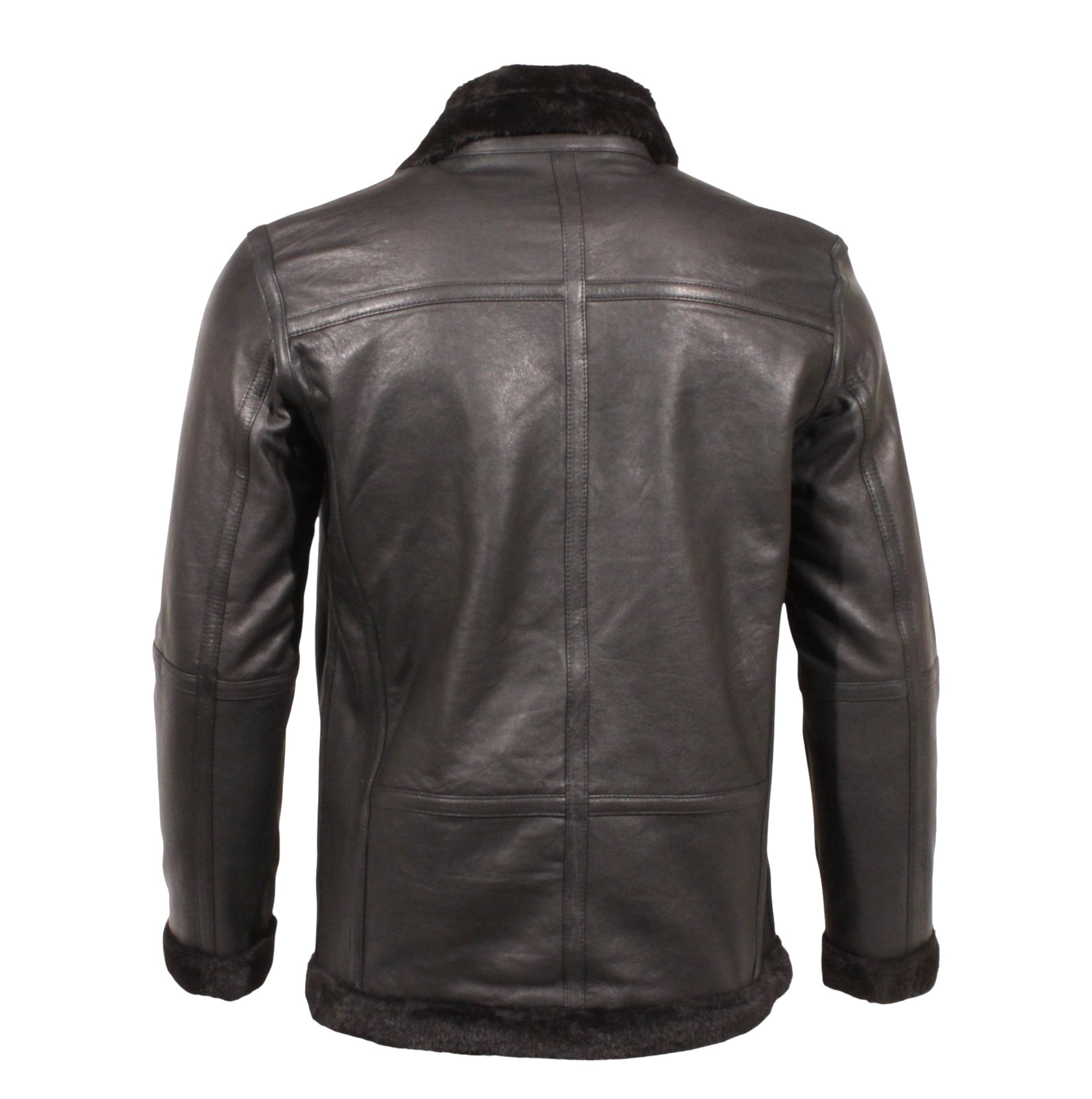 RAF Aviator B3 Bomber Jacket Men Real Sheepskin Leather Flying Pilot Jacket Coat