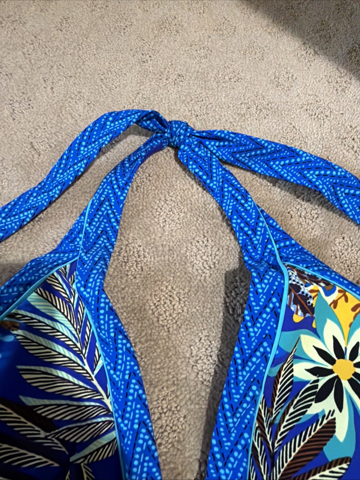 Skinny Dippers By Miraclesuit Halo Blue Multi 1-pc Swimsuit. Sz L. NWT!