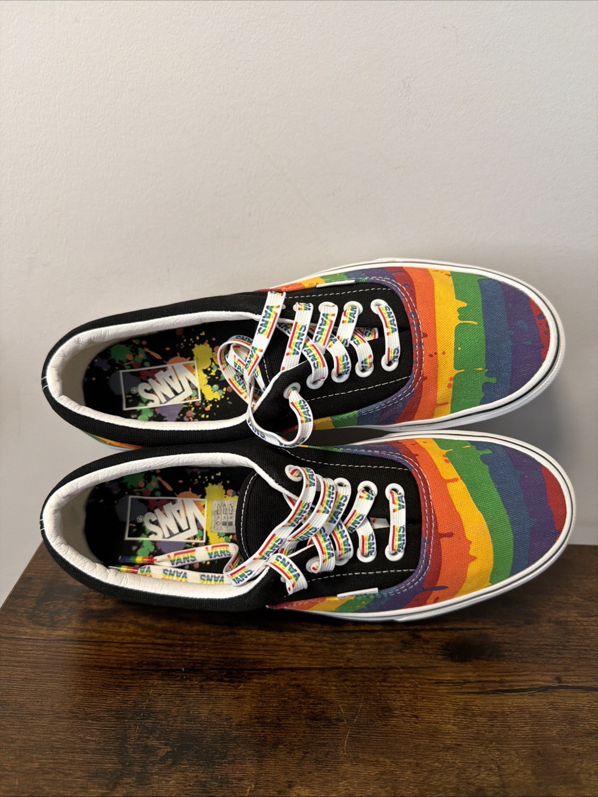 VANS Men’s Sz 9.5, Pride Collection Era Rainbow Drip Sneakers, LGBTQ/Pride