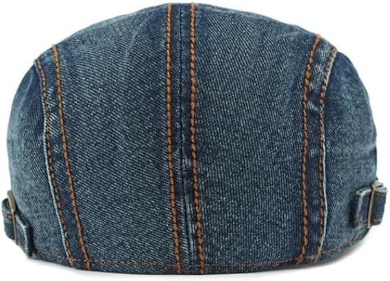 Denim Newsboy Hats Flat Cap for Men Women Adjustable Ivy Gatsby Cabbie Drivin…