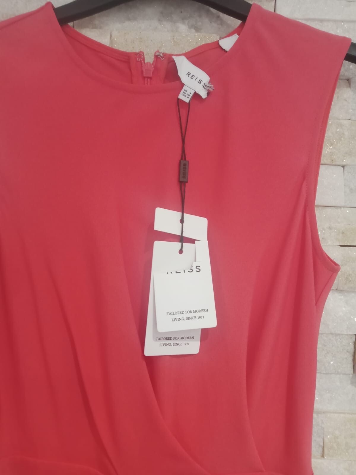 REISS LAYLA SLEEVELESS BODYCON Party Summer DRESS, BLACK Coral Size Uk 4-14 £149