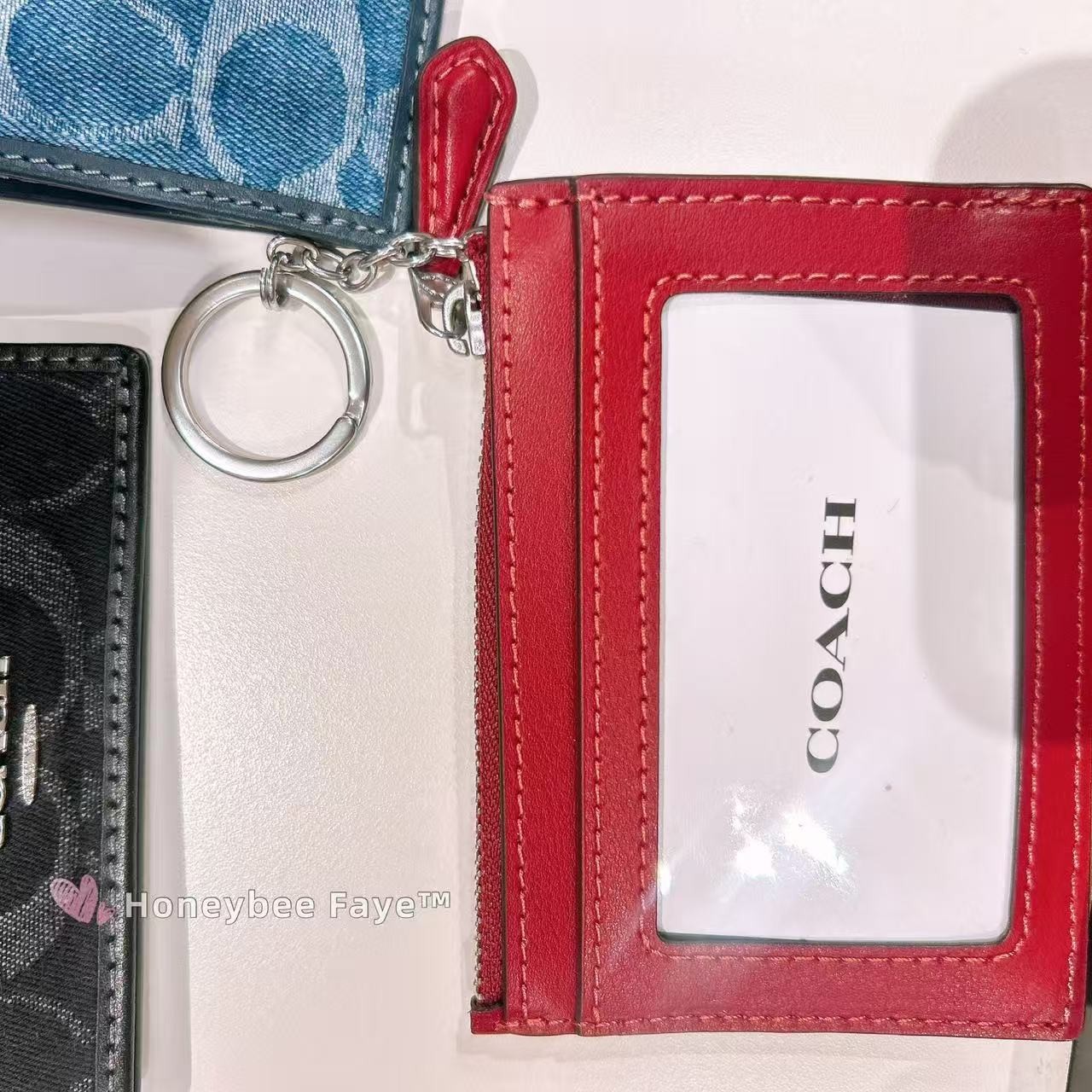 NWT Coach Mini Skinny Id Case In Signature Denim CDN29/CDF94