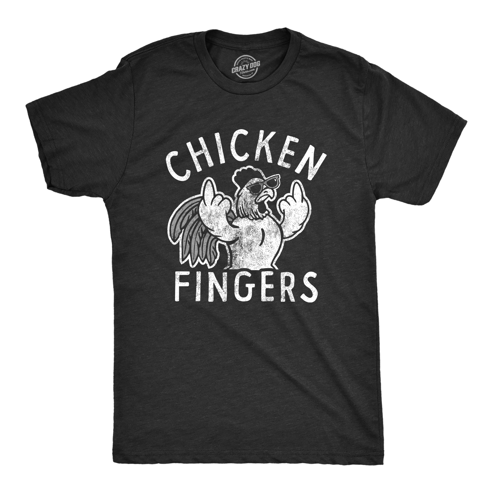 Mens Chicken Fingers T Shirt Funny Sarcastic Offensive Middle Finger Tee For