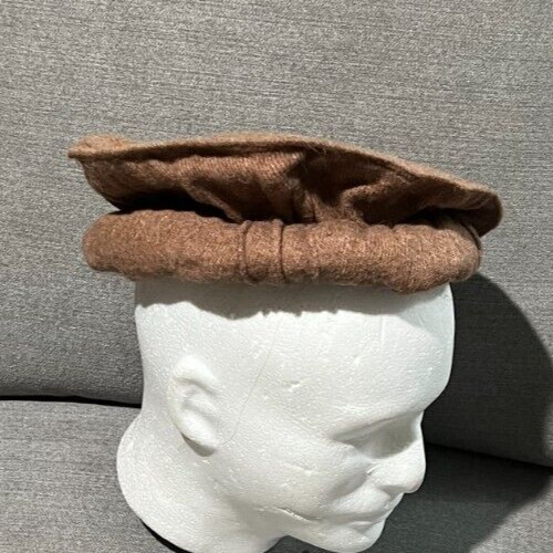 Afghan Pakistan Chitrali Pashtun Tribal Pakol Cap Kufi Topi Hat Light/Pale Brown