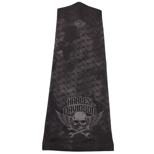 Harley-Davidson Men’s Wrenched Winged Skull Speed Sock, Black & Gray SP23230