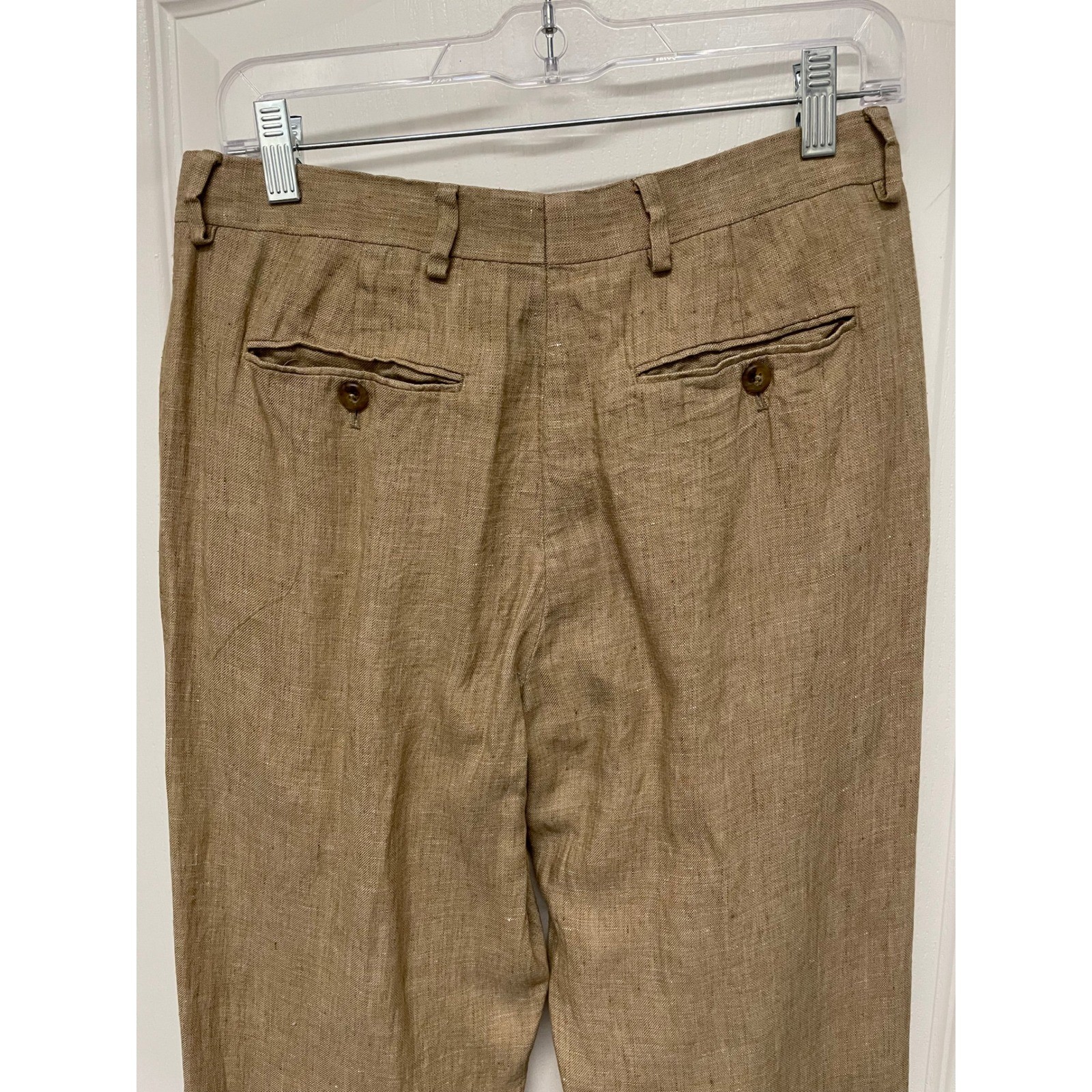 Baird McNutt Murano 100% Linen Pants, Men’s 29×32, Tan Brown Khaki