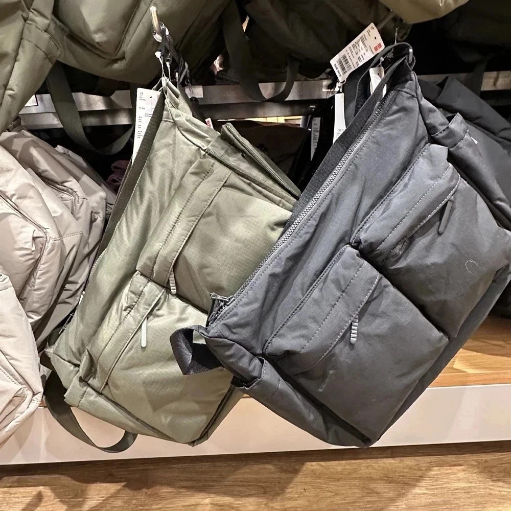 UNIQLO Casual Multi-pocket Messenger Bag Men Women Shoulder Bag Travel Sport Bag