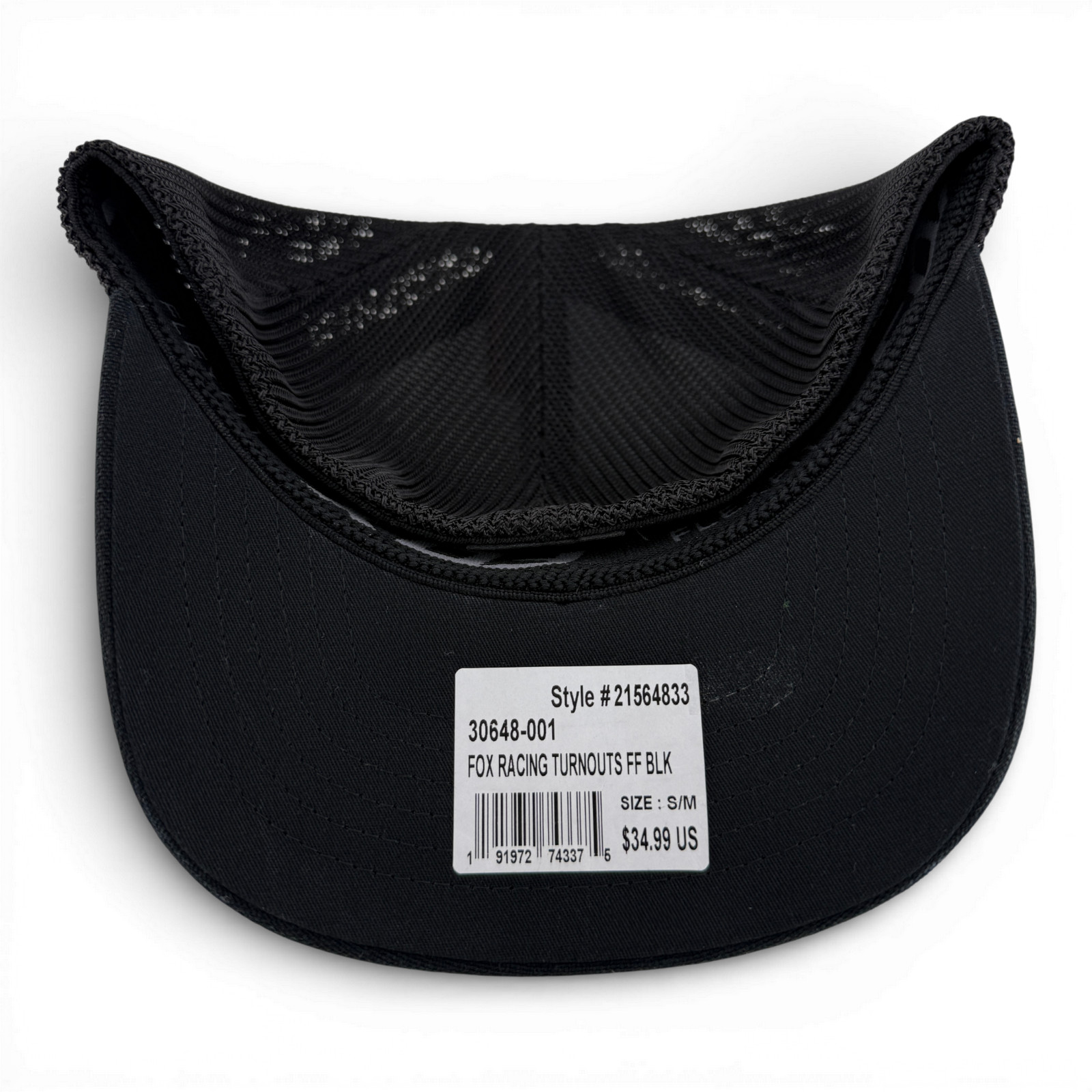Fox Racing Turnouts Front Patch Black Mesh Back Stretch Flex Fit Adult Hat Cap