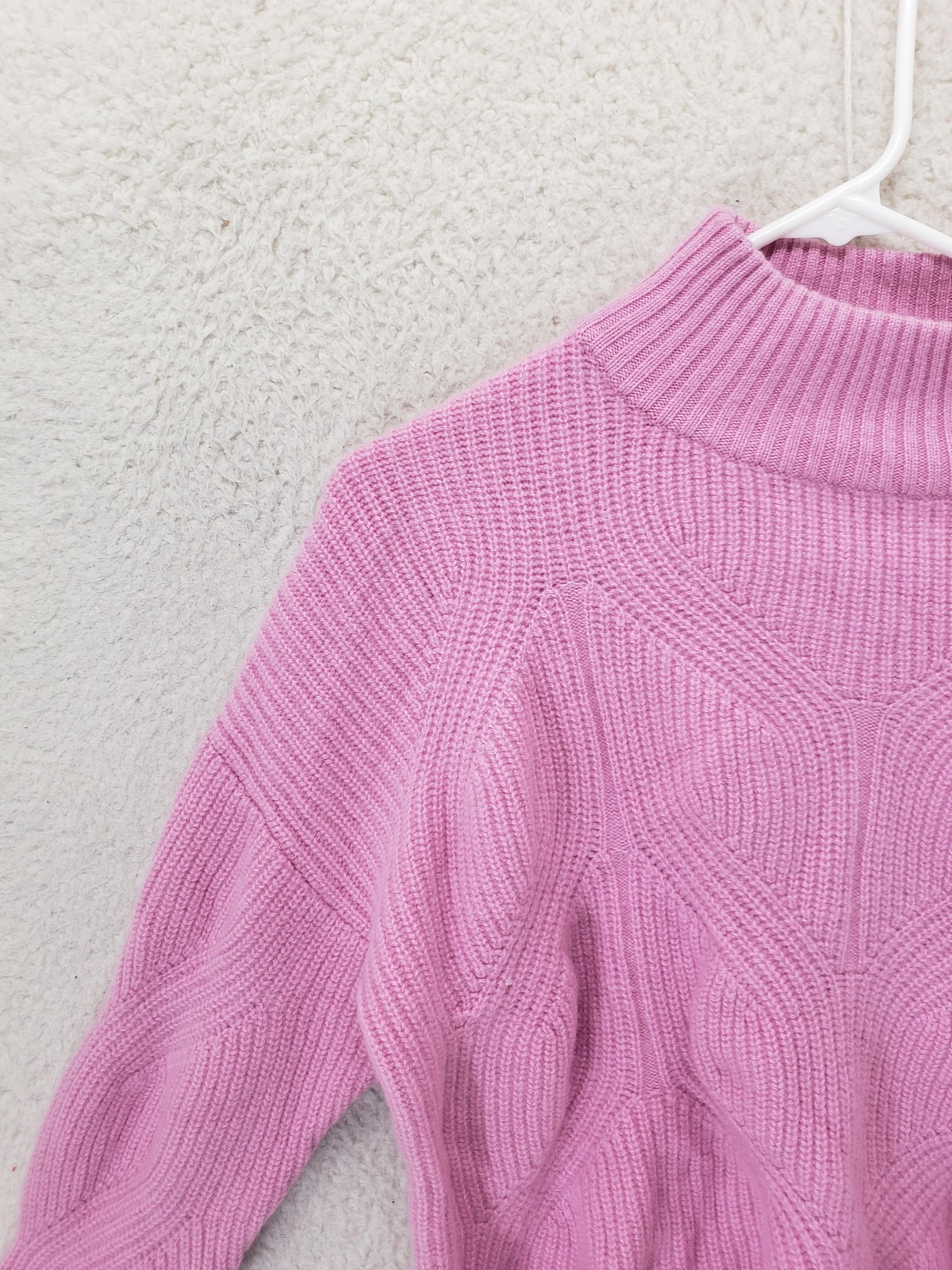 N Peal Sweater Womens Medium Pink Organic Cashmere Textured Knit Pullover Jumper