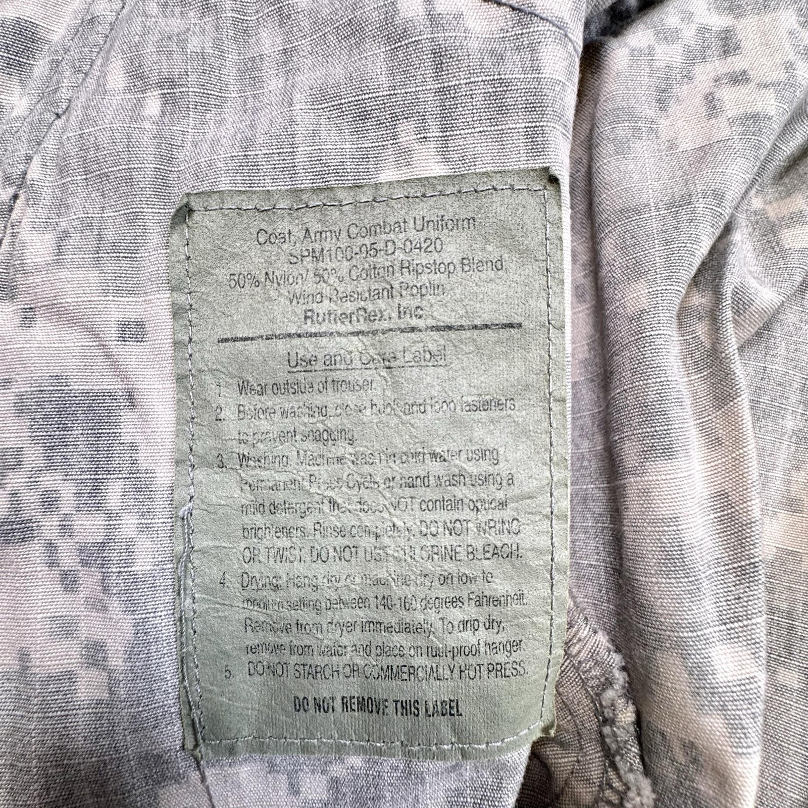 US Army Jacket Mens Medium Long Digital Camo ACU Combat Uniform Ripstop Military