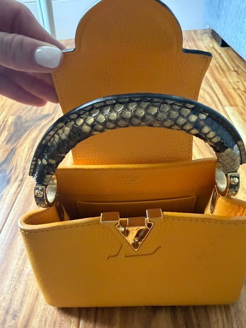 Louis Vuitton RARE small snakeskin YELLOW
