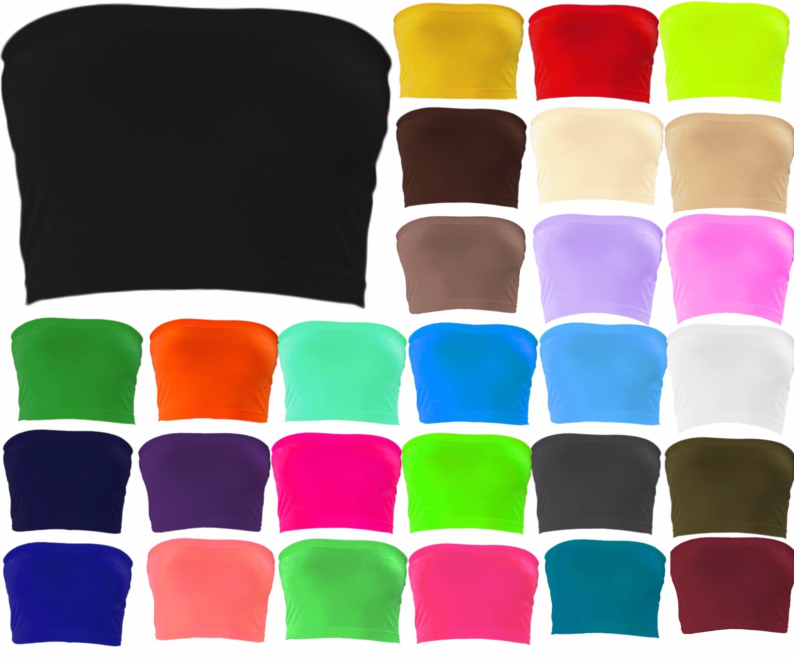 Seamless Tube Bra Bandeau Top