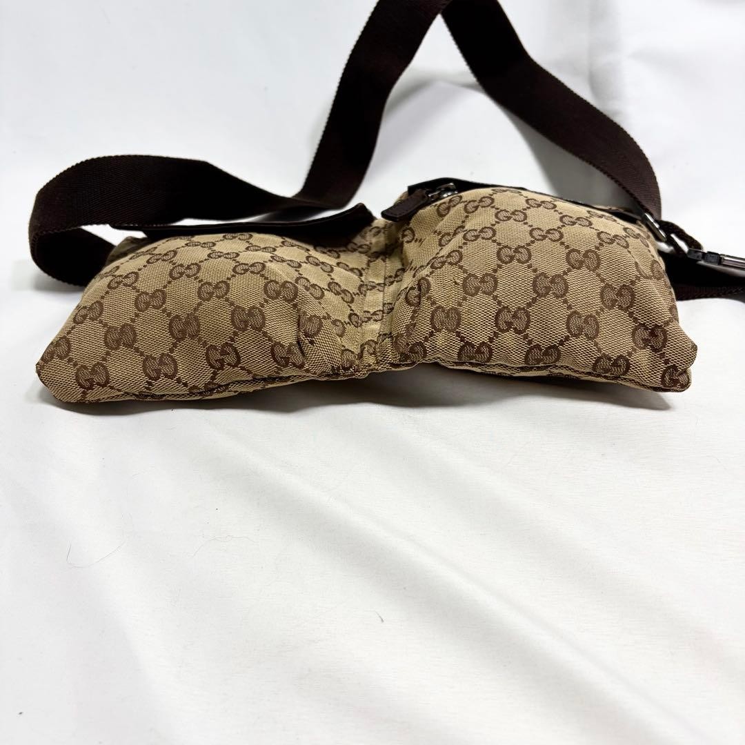 Gucci GG canvas logo embossed shoulder bag 28566 multifunctional brown