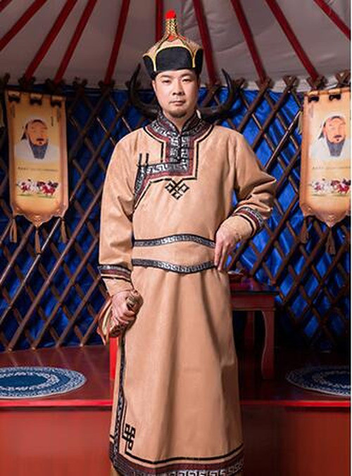 2022 Men’s Mongolian Robe Spring Stage Costume Chinese Mongolian Robe