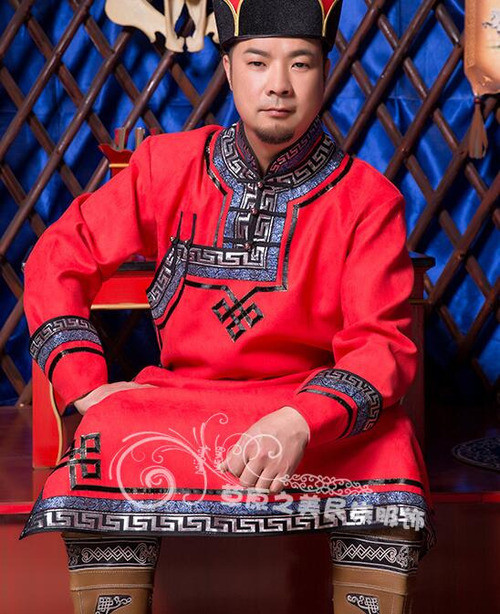 2022 Men’s Mongolian Robe Spring Stage Costume Chinese Mongolian Robe