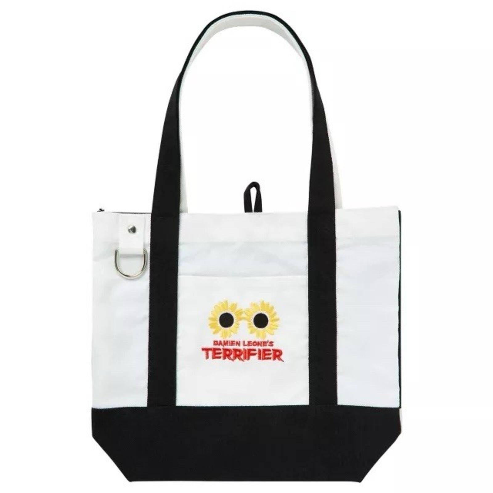 Terrifier Embroidered Tote Bag. 15.3″ H x 17.5″ W x 6″ D., Brand New!