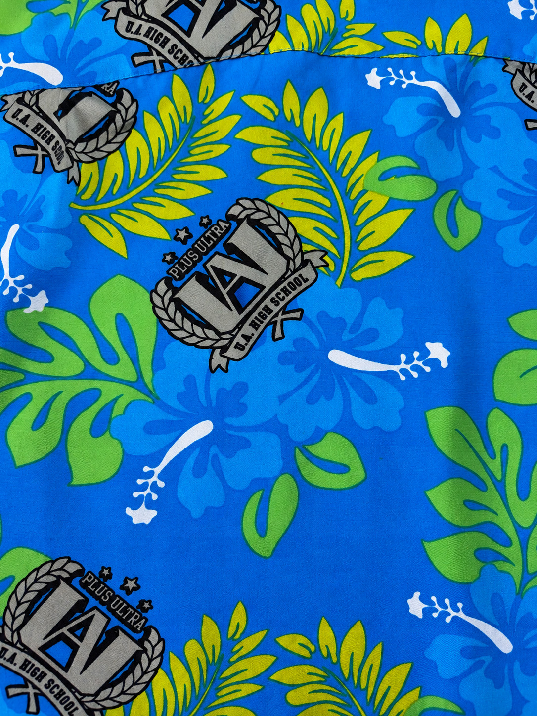 My Hero Academia Hawaiian Shirt Large Funimation Anime Button Up Camp Aloha