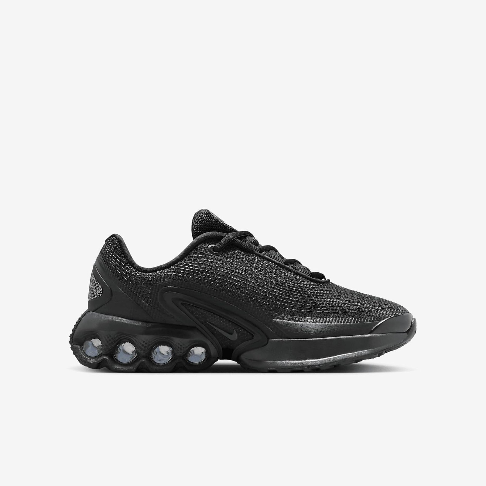Nike Air Max Dn Big Kids’ Shoes (FB8987-004, Black/Black/Metallic Dark Grey) Siz