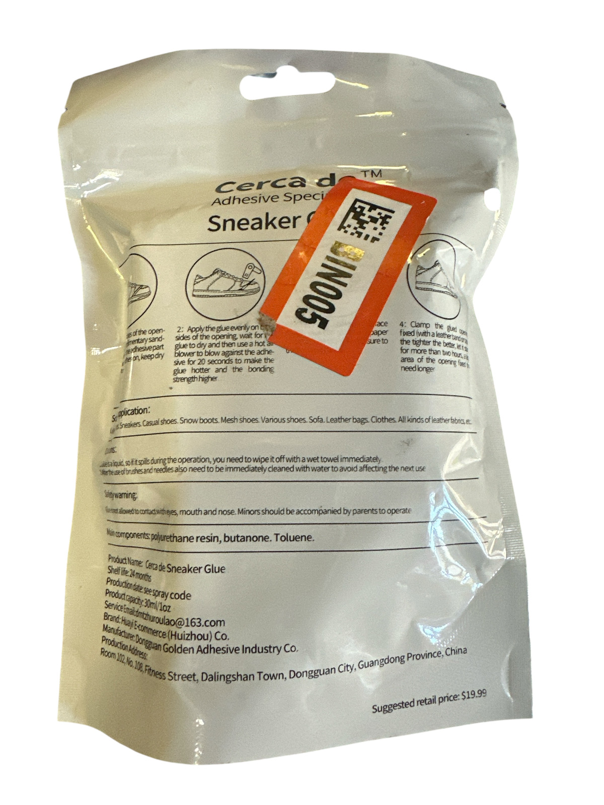 Shoe Glue Professional Grade Shoe Repair Glue 30ML (1 oz)
