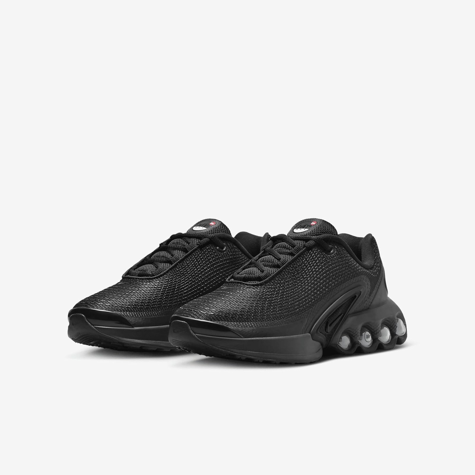 Nike Air Max Dn Big Kids’ Shoes (FB8987-004, Black/Black/Metallic Dark Grey) Siz