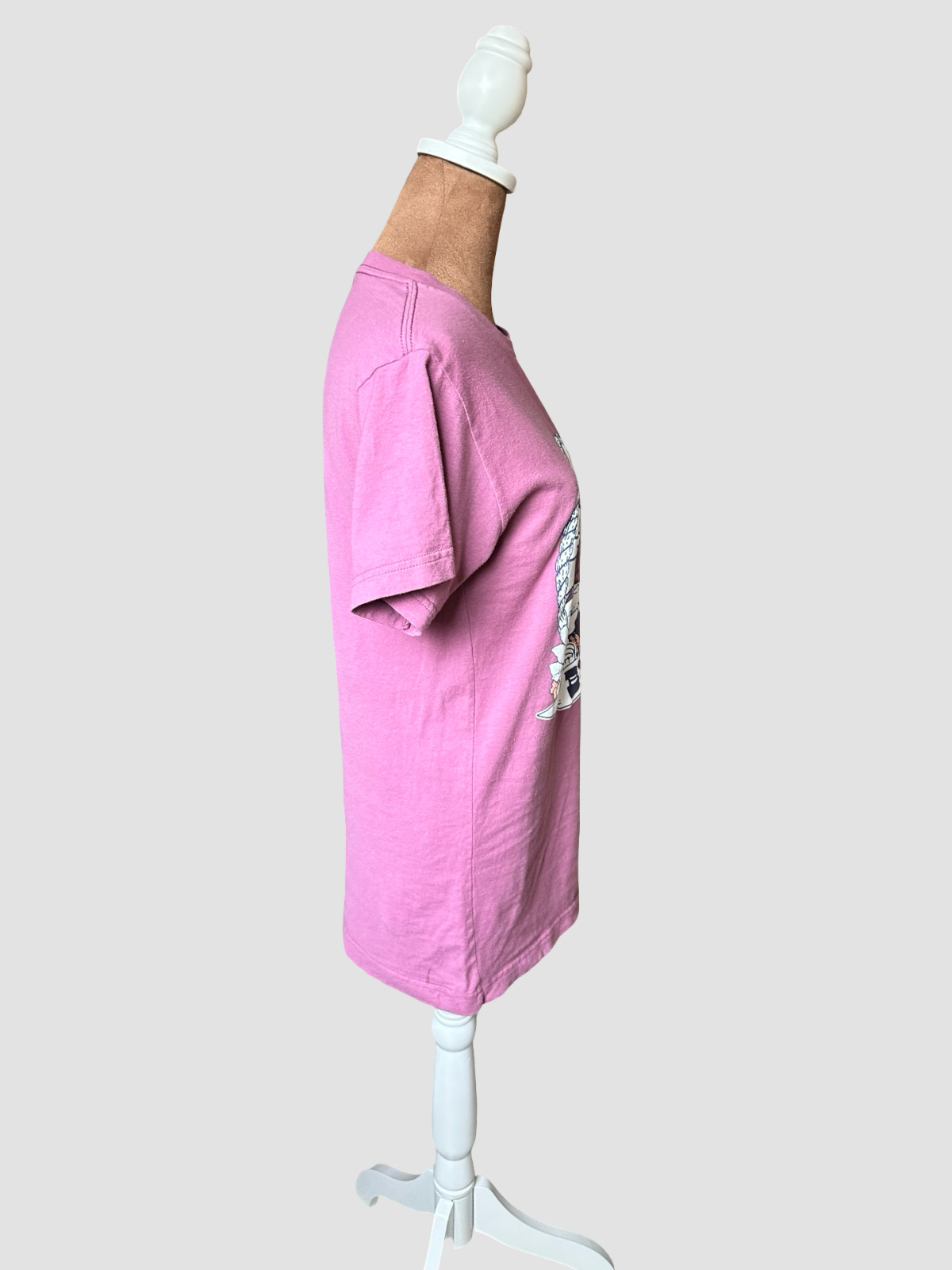 Buc-ees Colorado T-Shirt Mauve Pink Floral Beaver Logo Womens S Cotton