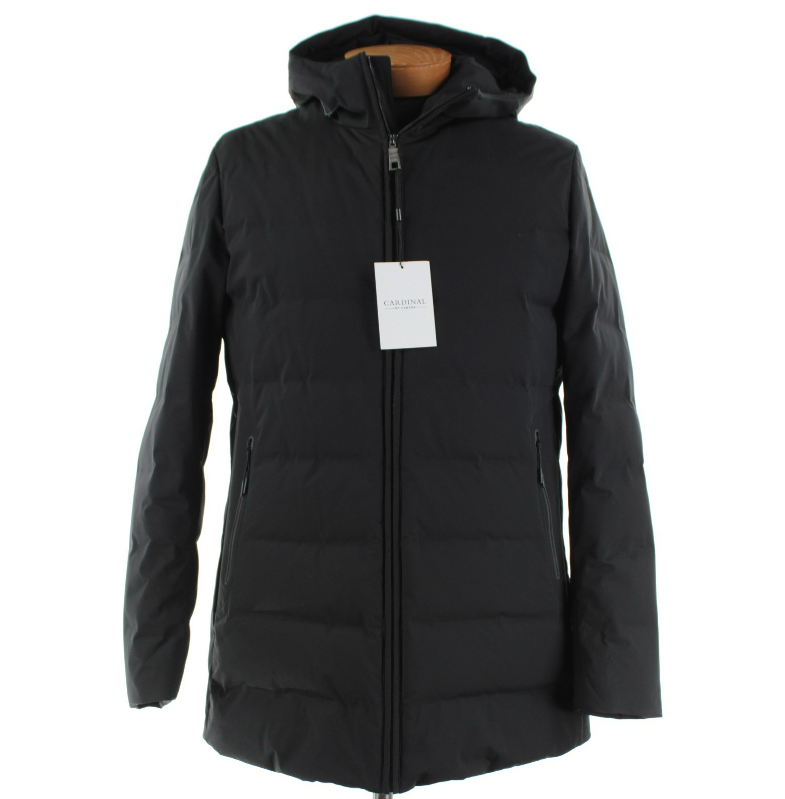 Cardinal of Canada NWT Nylon Blend Hooded Jacket Size Large US In Black