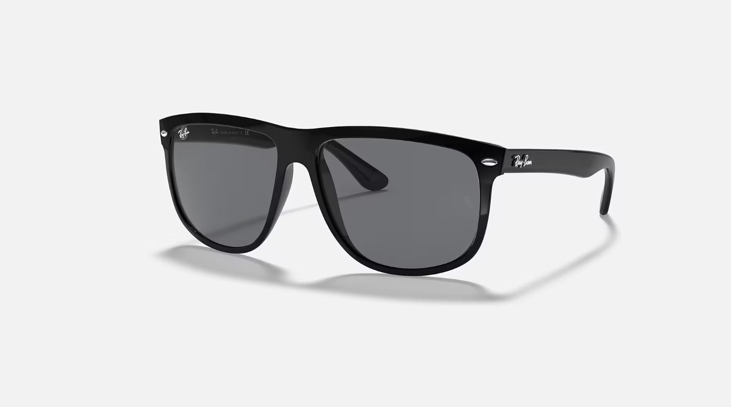 Ray-Ban Boyfriend Polished Black/Grey 60 mm Sunglasses RB4147 601/87 60-15
