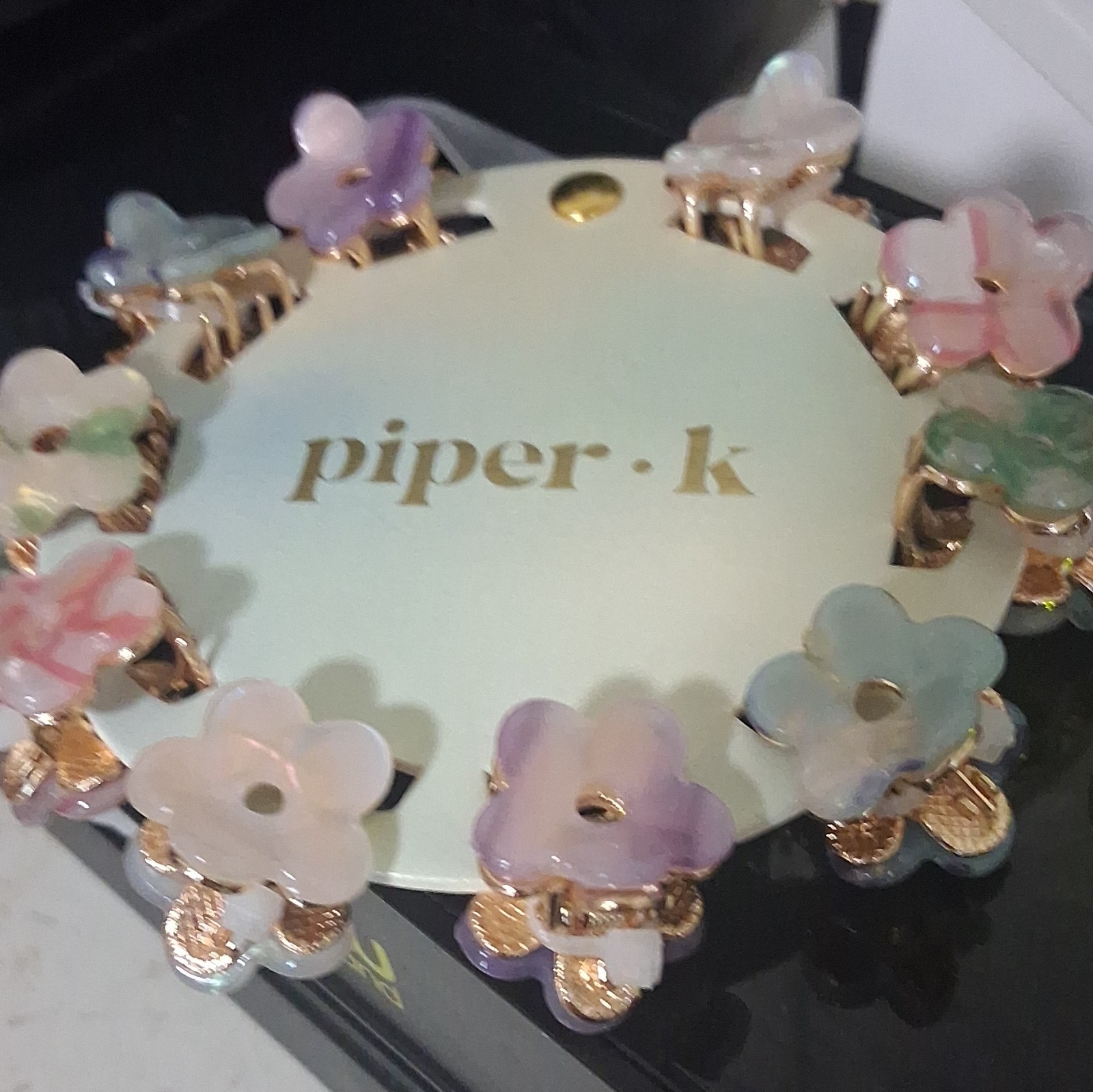 Piper-k Multicolor Flower Hair Clip Set for Women, Metal, MPN C181145