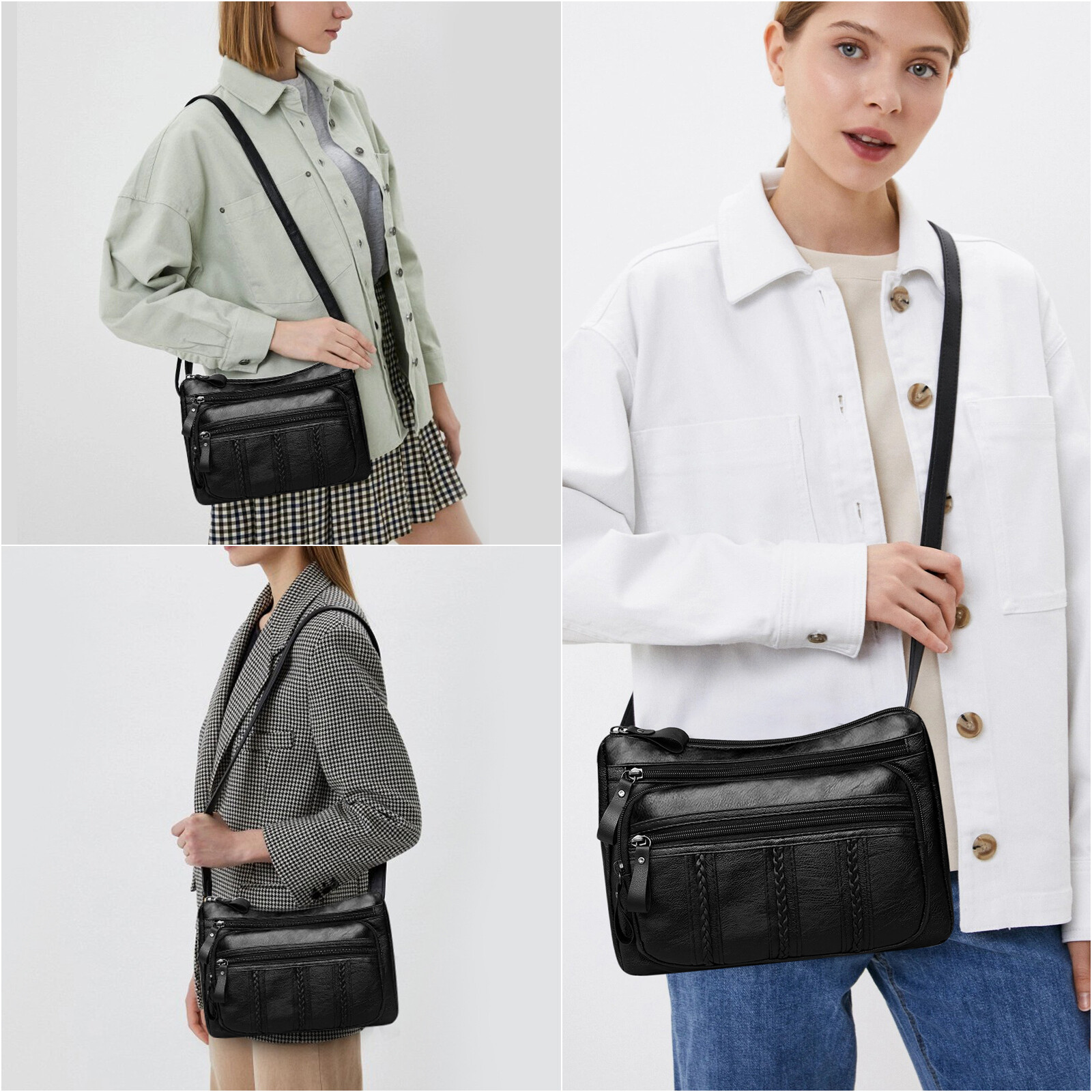Women Large Cell Phone Purse Wallet Handbag Case Shoulder Bag Cross Body Pouch