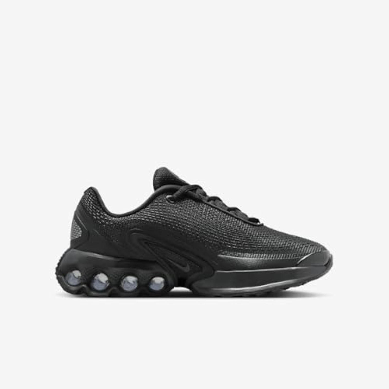 Nike Air Max Dn Big Kids’ Shoes (FB8987-004, Black/Black/Metallic Dark Grey) Siz