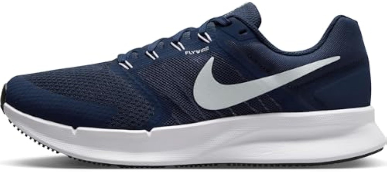 NIKE Run Swift 3 Mens DR2695-401 (Midnight Navy/Pure Platinum-WHI), Size 8 – Mid