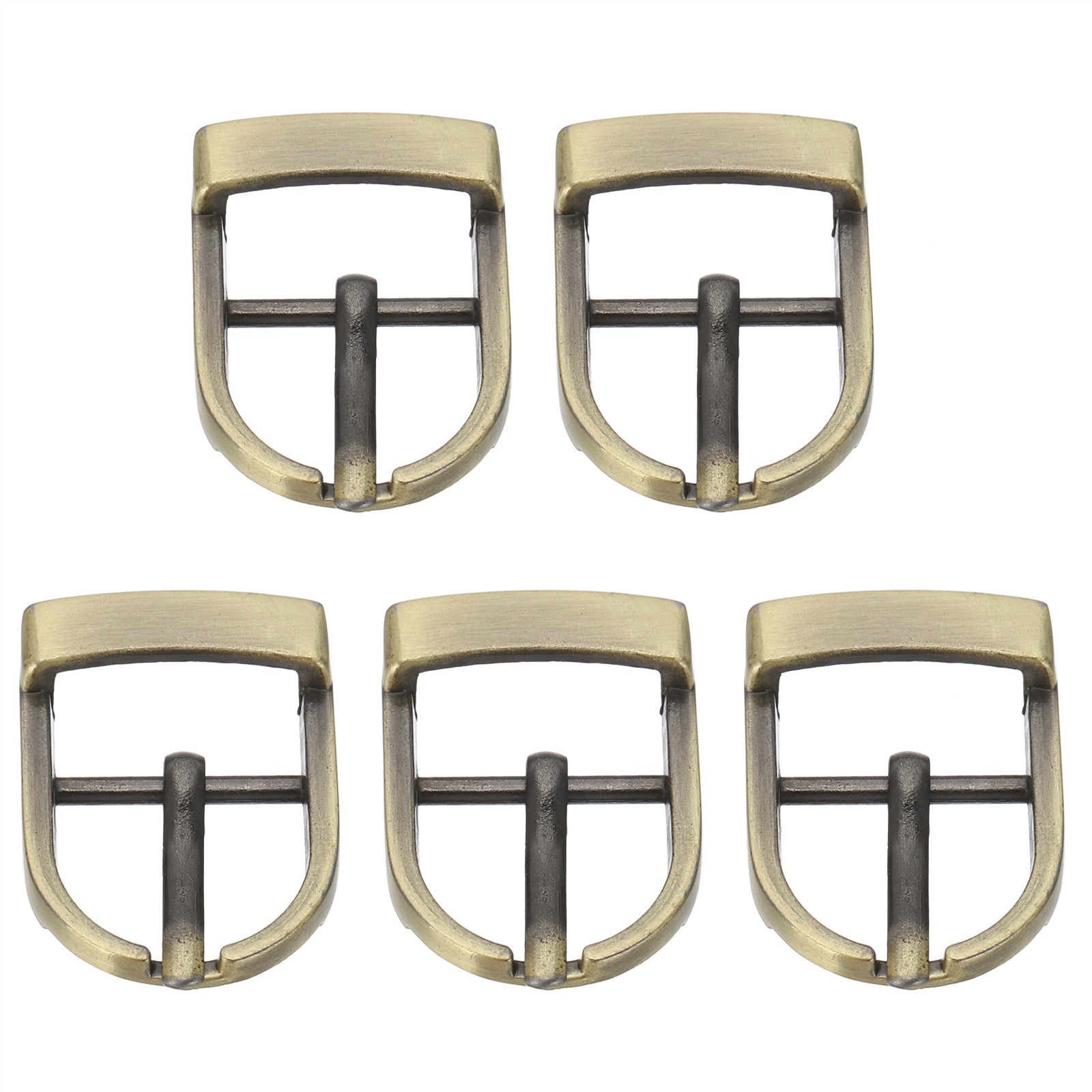 5 Pcs 0.7 Inch Adjustable Single Prong Buckle Belt Buckle, Bronze